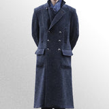 Private detective grey wool trench coat