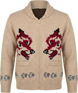 Project Hail Mary 2026 Ryan Gosling Wolf Knit Zip-Up Sweater