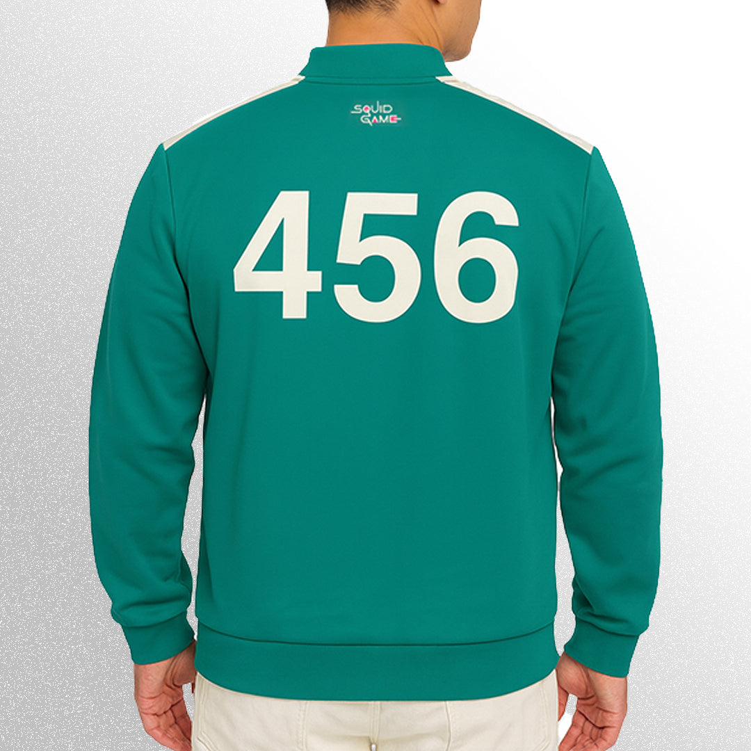 Squid game player seong je 456 jacket back image